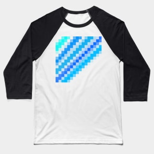 Blue pixel wave Baseball T-Shirt